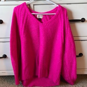 Bright pink sweater